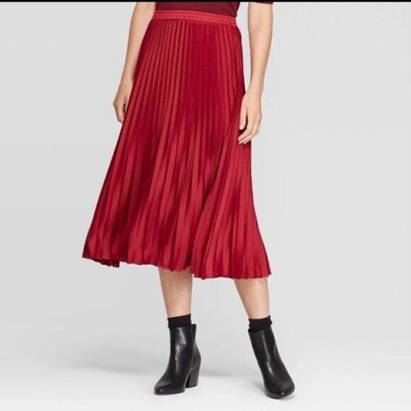 Ruby Slipper Vertical Accordion Pleat Skirt - Picture 1 of 11